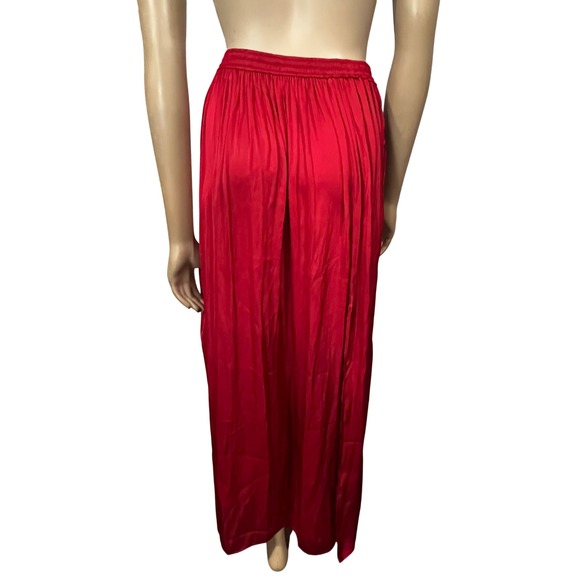 J.Crew Womens Dark Ruby Red Pleated Maxi Skirt BD520 Size 12 NWT - Picture 2 of 5